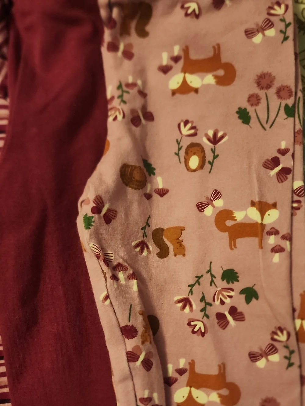 Sz 4T The Children's Place Girls' Fox Print Long-Sleeve Tops and Leggings Set